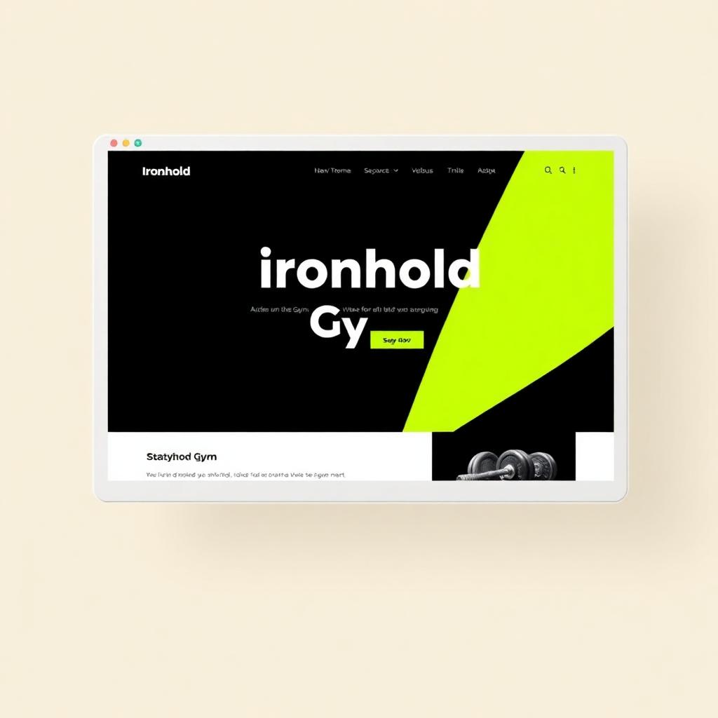 Ironhold Gym website example cover