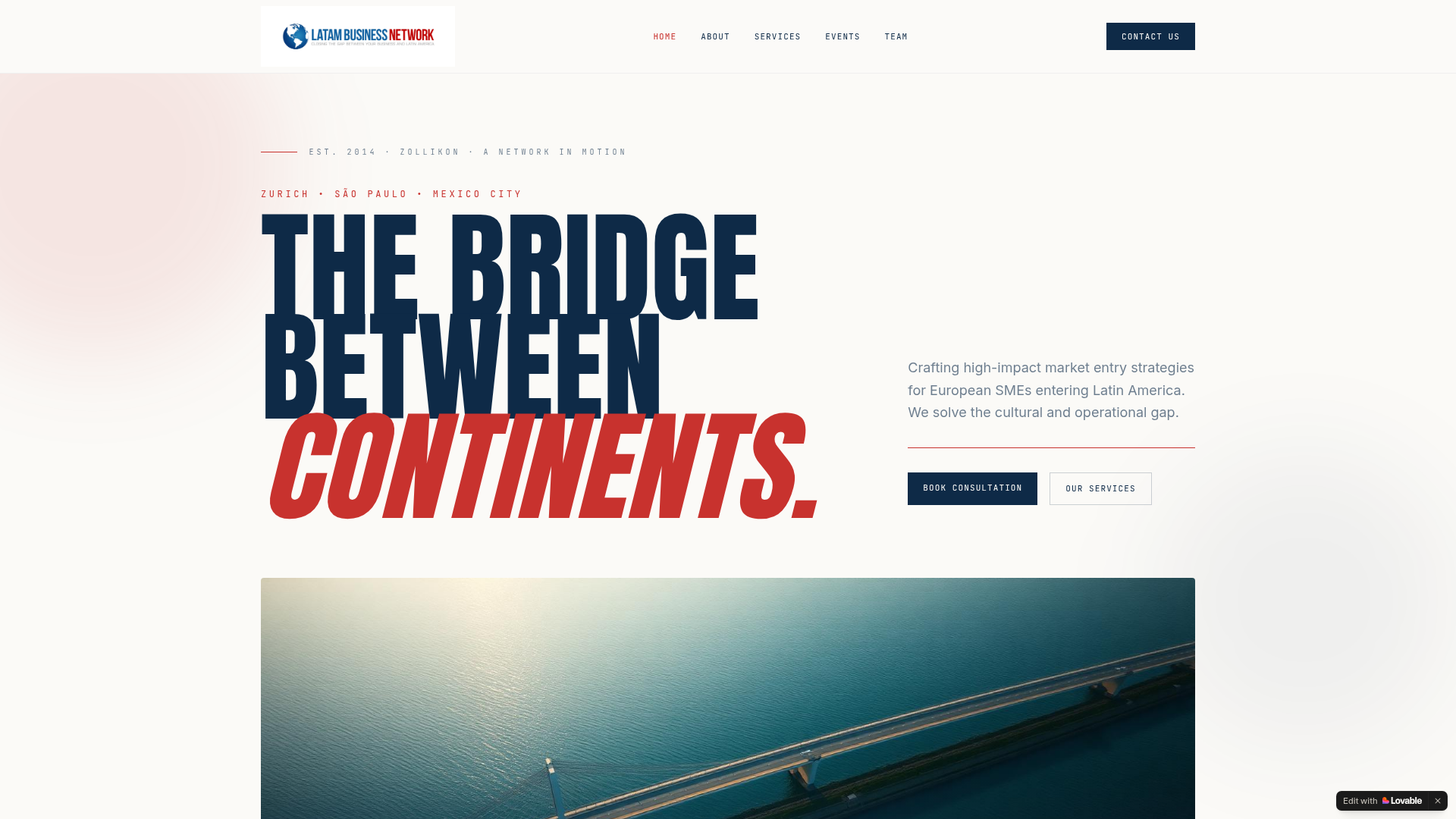 Latam Business Network website cover